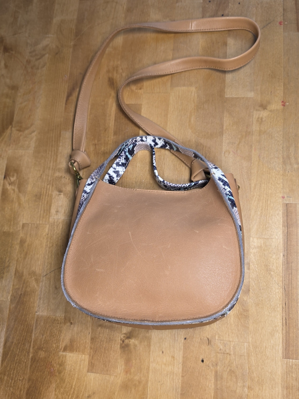 Madewell The Sydney Crossbody Bag Snake Embossed Leather Handbag NWT MD183 - Picture 11 of 15